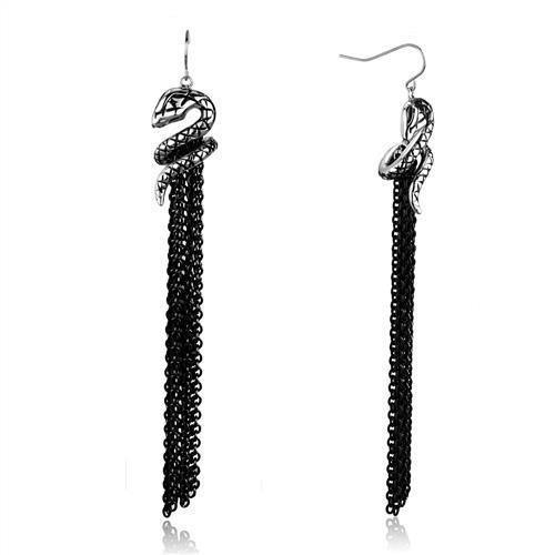 Womens Earrings Two Tone Black Stainless Steel with No Stone - Jewelry Store by Erik Rayo