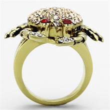 Load image into Gallery viewer, Womens Gold Crab Ring 316L Stainless Steel Anillo Color Oro Para Mujer Ninas Acero Inoxidable with Top Grade Crystal in Multi Color Hadessah - Jewelry Store by Erik Rayo
