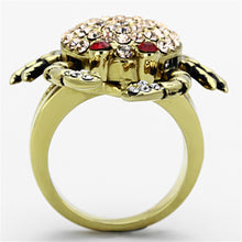 Load image into Gallery viewer, Womens Gold Crab Ring Stainless Steel Anillo Color Oro Para Mujer Ninas Acero Inoxidable with Top Grade Crystal in Multi Color Hadessah - Jewelry Store by Erik Rayo
