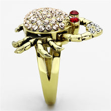 Load image into Gallery viewer, Womens Gold Crab Ring Stainless Steel Anillo Color Oro Para Mujer Ninas Acero Inoxidable with Top Grade Crystal in Multi Color Hadessah - Jewelry Store by Erik Rayo
