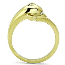 Load image into Gallery viewer, Womens Gold Dolphin Ring Anillo Para Mujer with Top Grade Crystal in Clear Priscilla - Jewelry Store by Erik Rayo
