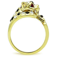 Load image into Gallery viewer, Womens Gold Jaguar Ring 316L Stainless Steel Anillo Color Oro Para Mujer Ninas Acero Inoxidable with Top Grade Crystal in Multi Color Bilha - Jewelry Store by Erik Rayo
