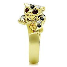 Load image into Gallery viewer, Womens Gold Jaguar Ring 316L Stainless Steel Anillo Color Oro Para Mujer Ninas Acero Inoxidable with Top Grade Crystal in Multi Color Bilha - Jewelry Store by Erik Rayo
