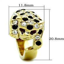 Load image into Gallery viewer, Womens Gold Jaguar Ring Stainless Steel Anillo Color Oro Para Mujer Ninas Acero Inoxidable with Top Grade Crystal in Multi Color Bilha - Jewelry Store by Erik Rayo
