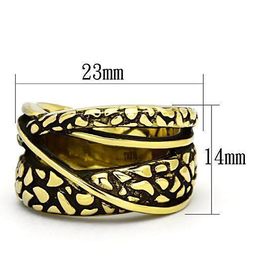Womens Gold Ring 316L Stainless Steel Anillo Color Oro Para Mujer Ninas Acero Inoxidable Rebecca - Jewelry Store by Erik Rayo