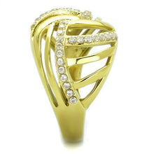 Load image into Gallery viewer, Womens Gold Ring 316L Stainless Steel Anillo Color Oro Para Mujer Ninas Acero Inoxidable with AAA Grade CZ in Clear Adah - Jewelry Store by Erik Rayo
