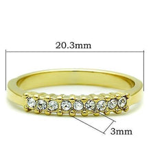 Load image into Gallery viewer, Womens Gold Ring 316L Stainless Steel Anillo Color Oro Para Mujer Ninas Acero Inoxidable with Top Grade Crystal in Clear Deina - Jewelry Store by Erik Rayo
