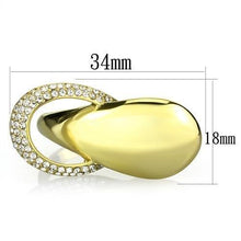 Load image into Gallery viewer, Womens Gold Ring 316L Stainless Steel Anillo Color Oro Para Mujer Ninas Acero Inoxidable with Top Grade Crystal in Clear Reuben - Jewelry Store by Erik Rayo
