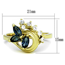 Load image into Gallery viewer, Womens Gold Ring 316L Stainless Steel Anillo Color Oro Para Mujer Ninas Acero Inoxidable with Top Grade Crystal in Montana Uriel - Jewelry Store by Erik Rayo
