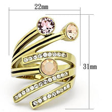 Load image into Gallery viewer, Womens Gold Ring 316L Stainless Steel Anillo Color Oro Para Mujer Ninas Acero Inoxidable with Top Grade Crystal in Multi Color Persis - Jewelry Store by Erik Rayo
