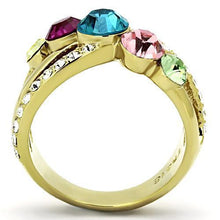 Load image into Gallery viewer, Womens Gold Ring 316L Stainless Steel Anillo Color Oro Para Mujer Ninas Acero Inoxidable with Top Grade Crystal in Multi Color Phoebe - Jewelry Store by Erik Rayo
