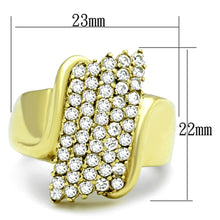 Load image into Gallery viewer, Gold Rings for Women Stainless Steel Anillo Color Oro Para Mujer Ninas Acero Inoxidable with AAA Grade CZ in Clear Ahinoam - Jewelry Store by Erik Rayo
