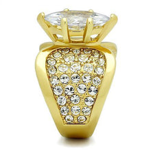 Load image into Gallery viewer, Gold Rings for Women Stainless Steel Anillo Color Oro Para Mujer Ninas Acero Inoxidable with AAA Grade CZ in Clear Elijah - Jewelry Store by Erik Rayo
