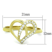 Load image into Gallery viewer, Gold Rings for Women Stainless Steel Anillo Color Oro Para Mujer Ninas Acero Inoxidable with AAA Grade CZ in Clear Esther - Jewelry Store by Erik Rayo
