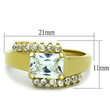 Load image into Gallery viewer, Gold Rings for Women Stainless Steel Anillo Color Oro Para Mujer Ninas Acero Inoxidable with AAA Grade CZ in Clear Judith - Jewelry Store by Erik Rayo
