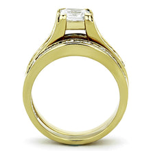 Load image into Gallery viewer, Gold Rings for Women Stainless Steel Anillo Color Oro Para Mujer Ninas Acero Inoxidable with AAA Grade CZ in Clear Rose - Jewelry Store by Erik Rayo
