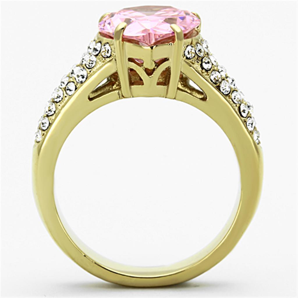 Gold Rings for Women Stainless Steel Anillo Color Oro Para Mujer Ninas Acero Inoxidable with AAA Grade CZ in Rose Mara - Jewelry Store by Erik Rayo