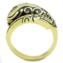 Load image into Gallery viewer, Gold Rings for Women Stainless Steel Anillo Color Oro Para Mujer Ninas Acero Inoxidable with Epoxy in Jet Josiah - Jewelry Store by Erik Rayo
