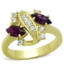 Load image into Gallery viewer, Gold Rings for Women Stainless Steel Anillo Color Oro Para Mujer Ninas Acero Inoxidable with Top Grade Crystal in Amethyst Solomon - Jewelry Store by Erik Rayo
