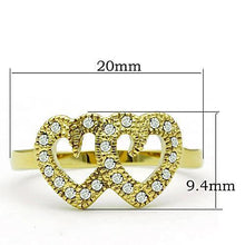 Load image into Gallery viewer, Gold Rings for Women Stainless Steel Anillo Color Oro Para Mujer Ninas Acero Inoxidable with Top Grade Crystal in Clear Carmel - Jewelry Store by Erik Rayo
