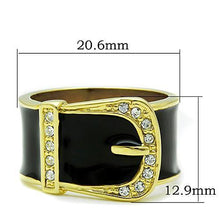 Load image into Gallery viewer, Gold Rings for Women Stainless Steel Anillo Color Oro Para Mujer Ninas Acero Inoxidable with Top Grade Crystal in Clear Charity - Jewelry Store by Erik Rayo
