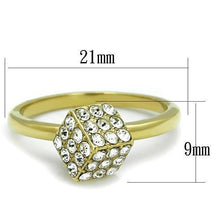 Load image into Gallery viewer, Gold Rings for Women Stainless Steel Anillo Color Oro Para Mujer Ninas Acero Inoxidable with Top Grade Crystal in Clear Delilah - Jewelry Store by Erik Rayo
