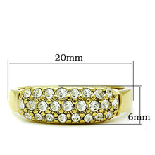 Load image into Gallery viewer, Gold Rings for Women Stainless Steel Anillo Color Oro Para Mujer Ninas Acero Inoxidable with Top Grade Crystal in Clear Diana - Jewelry Store by Erik Rayo
