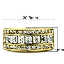 Load image into Gallery viewer, Gold Rings for Women Stainless Steel Anillo Color Oro Para Mujer Ninas Acero Inoxidable with Top Grade Crystal in Clear Eden - Jewelry Store by Erik Rayo
