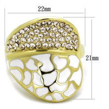 Load image into Gallery viewer, Gold Rings for Women Stainless Steel Anillo Color Oro Para Mujer Ninas Acero Inoxidable with Top Grade Crystal in Clear Enoch - Jewelry Store by Erik Rayo
