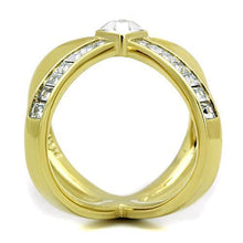 Load image into Gallery viewer, Gold Rings for Women Stainless Steel Anillo Color Oro Para Mujer Ninas Acero Inoxidable with Top Grade Crystal in Clear Maria - Jewelry Store by Erik Rayo
