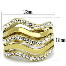 Load image into Gallery viewer, Gold Rings for Women Stainless Steel Anillo Color Oro Para Mujer Ninas Acero Inoxidable with Top Grade Crystal in Clear Michael - Jewelry Store by Erik Rayo
