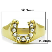 Load image into Gallery viewer, Gold Rings for Women Stainless Steel Anillo Color Oro Para Mujer Ninas Acero Inoxidable with Top Grade Crystal in Clear Michal - Jewelry Store by Erik Rayo
