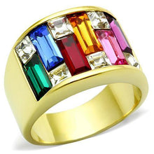 Load image into Gallery viewer, Gold Rings for Women Stainless Steel Anillo Color Oro Para Mujer Ninas Acero Inoxidable with Top Grade Crystal in Multi Color Channah - Jewelry Store by Erik Rayo
