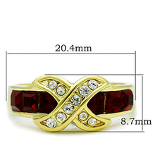 Load image into Gallery viewer, Gold Rings for Women Stainless Steel Anillo Color Oro Para Mujer Ninas Acero Inoxidable with Top Grade Crystal in Siam Dorcas - Jewelry Store by Erik Rayo
