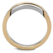 Load image into Gallery viewer, Womens Gold Rings Two-Tone IP Rose Gold 316L Stainless Steel Ring with No Stone TK2031 - Jewelry Store by Erik Rayo
