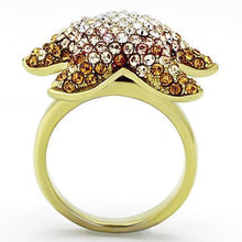 Load image into Gallery viewer, Womens Gold Starfish Ring 316L Stainless Steel Anillo Color Oro Para Mujer Ninas Acero Inoxidable with Top Grade Crystal in Multi Color Orpah - Jewelry Store by Erik Rayo
