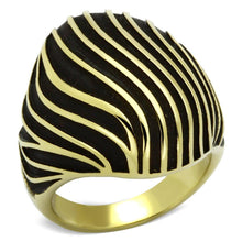 Load image into Gallery viewer, Womens Gold Zebra Ring 316L Stainless Steel Anillo Color Oro Para Mujer Ninas Acero Inoxidable Myra - Jewelry Store by Erik Rayo
