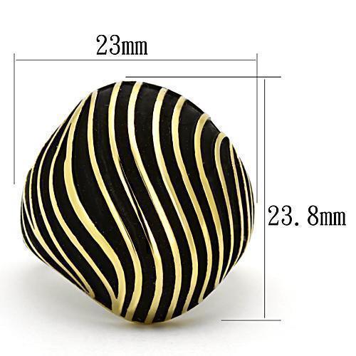 Womens Gold Zebra Ring 316L Stainless Steel Anillo Color Oro Para Mujer Ninas Acero Inoxidable Myra - Jewelry Store by Erik Rayo