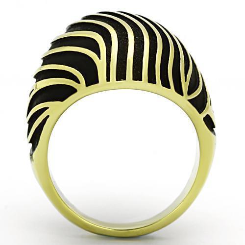 Womens Gold Zebra Ring 316L Stainless Steel Anillo Color Oro Para Mujer Ninas Acero Inoxidable Myra - Jewelry Store by Erik Rayo