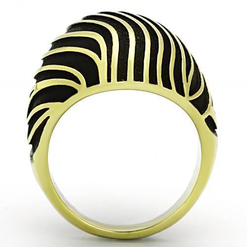 Womens Gold Zebra Ring Stainless Steel Anillo Color Oro Para Mujer Ninas Acero Inoxidable Myra - Jewelry Store by Erik Rayo