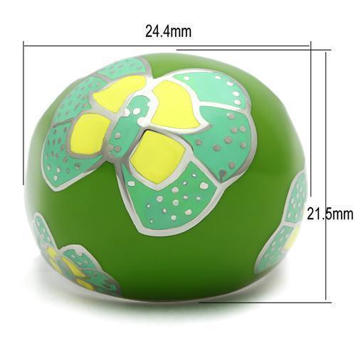 Womens Green Butterfly Ring Anillo Para Mujer 316L Stainless Steel Ring - Jewelry Store by Erik Rayo
