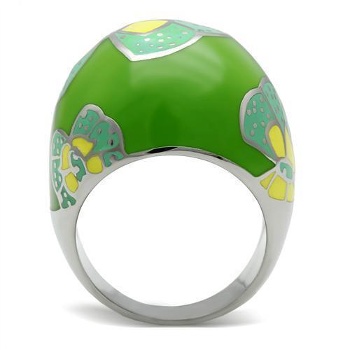 Womens Green Butterfly Ring Anillo Para Mujer 316L Stainless Steel Ring - Jewelry Store by Erik Rayo