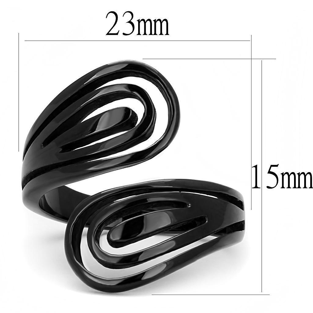 Womens Light Black Ring Anillo Para Mujer Girls 316L Stainless Steel Ring with No Stone Gali - Jewelry Store by Erik Rayo