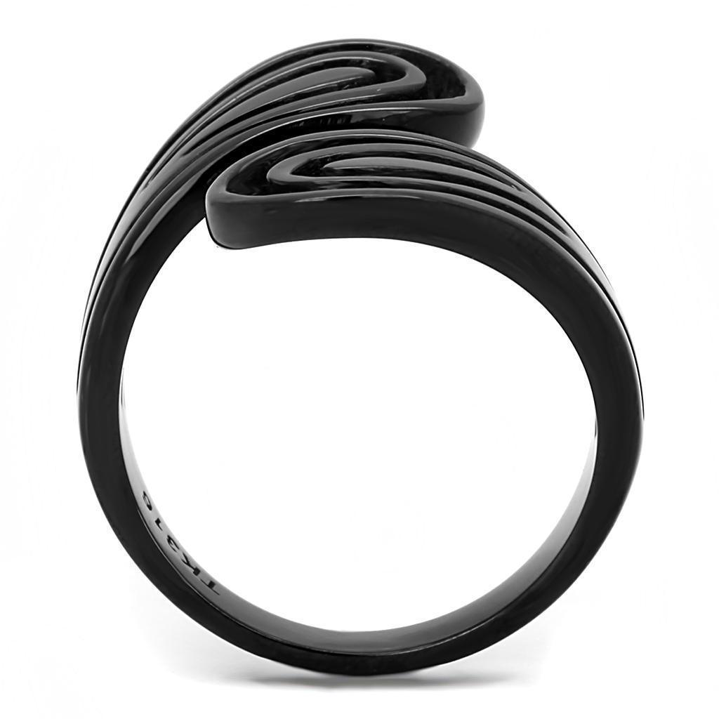 Womens Light Black Ring Anillo Para Mujer Girls 316L Stainless Steel Ring with No Stone Gali - Jewelry Store by Erik Rayo
