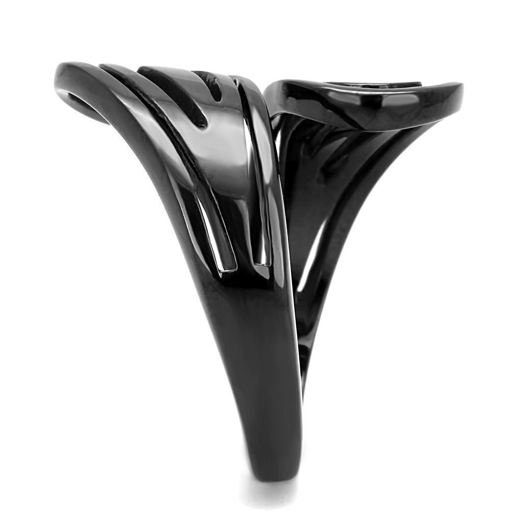 Womens Light Black Ring Anillo Para Mujer Girls 316L Stainless Steel Ring with No Stone Gali - Jewelry Store by Erik Rayo