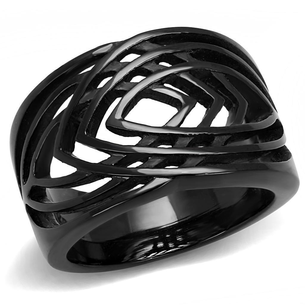 Womens Light Black Ring Anillo Para Mujer Girls 316L Stainless Steel Ring with No Stone Gianna - Jewelry Store by Erik Rayo