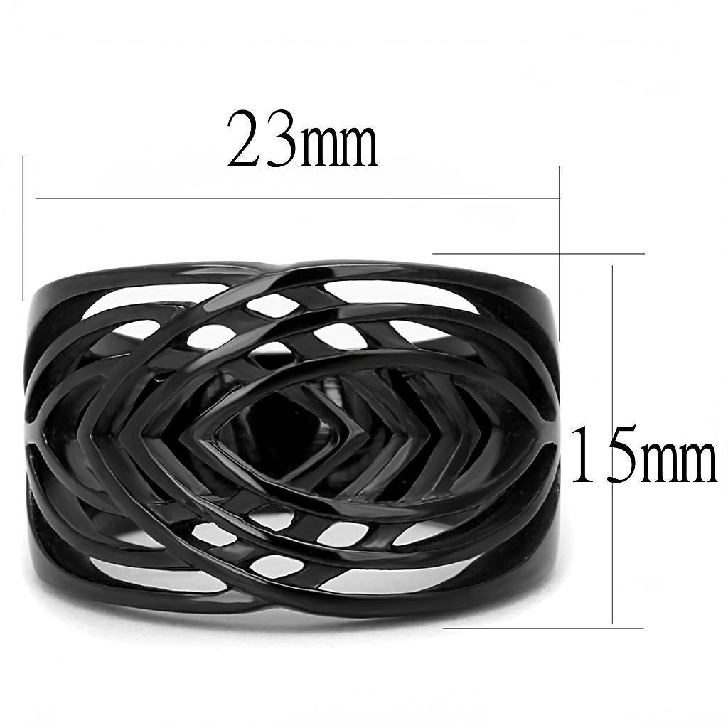 Womens Light Black Ring Anillo Para Mujer Girls 316L Stainless Steel Ring with No Stone Gianna - Jewelry Store by Erik Rayo