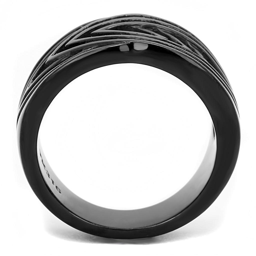 Womens Light Black Ring Anillo Para Mujer Girls 316L Stainless Steel Ring with No Stone Gianna - Jewelry Store by Erik Rayo