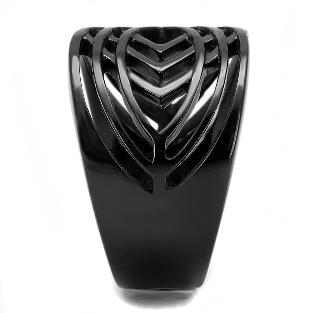 Womens Light Black Ring Anillo Para Mujer Girls 316L Stainless Steel Ring with No Stone Gianna - Jewelry Store by Erik Rayo