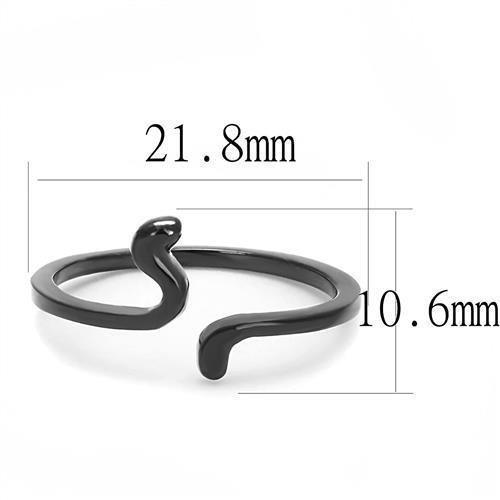 Womens Light Black Ring Anillo Para Mujer Girls 316L Stainless Steel Ring with No Stone Selena - Jewelry Store by Erik Rayo